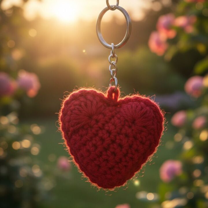 TR Creation Handmade Premium Heart Keychain Artisan Crafted Durable & Stylish Everyday Key Ring.