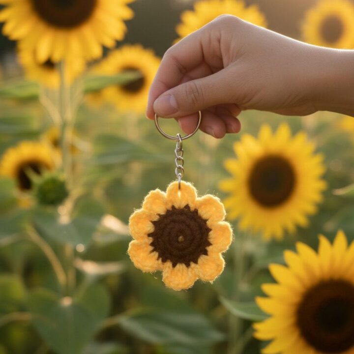 TR Creation Handmade Premium Sunflower Keychain Artisan Crafted Durable & Stylish Everyday Key Ring. (Copy)