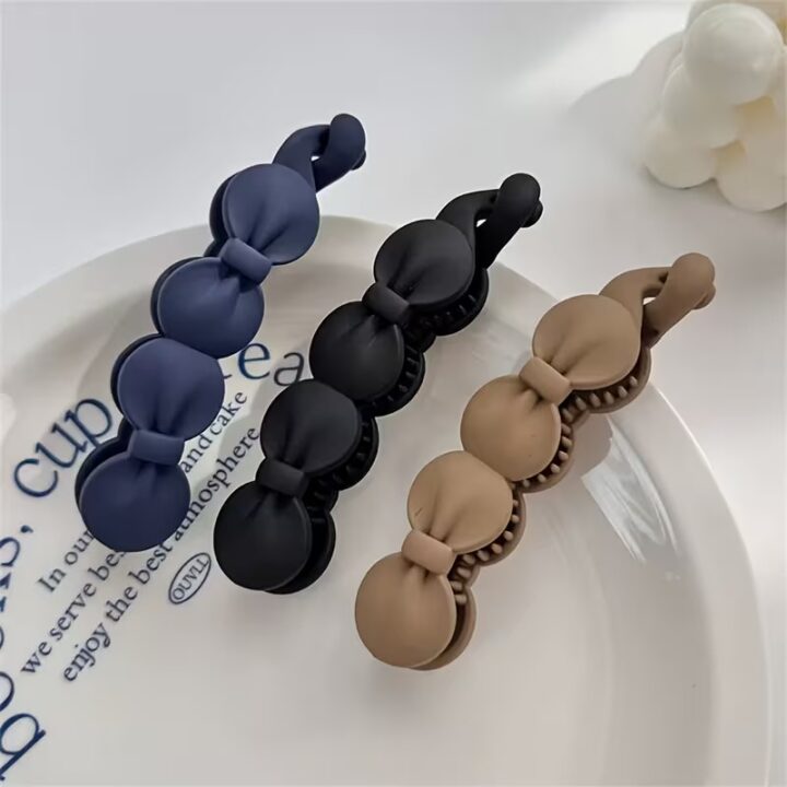 TR Creation Matte Candy Banana Hair Clip Strong Grip for Women & Girls.