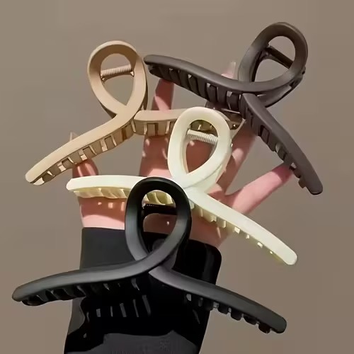 TR Creation Matte T Shape Hair Claw Clip Strong Grip for Women & Girls.